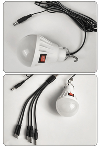 <b>LED</b> Emergency <b>Light</b> Bulb 140mm <b>USB</b> Rechargeable Ra90 Cold White <b>Light</b> Outdoor Camping IP20 Waterproof Remote Control Plastic - Product Image 6