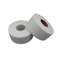 Grosir kertas Toilet gulungan Jumbo ramah lingkungan komersial OEM 12 bahan mentah kayu murni kertas Toilet gulungan 2 lapis Jumbo gulungan kertas Toilet
