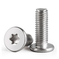 Tornillo de máquina de acero inoxidable 304 con cabeza plana tipo flor de ciruelo M2-M8, ultrafino, con ranura interna tipo flor de ciruelo