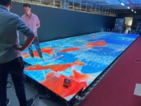 LEDVISUAL Pista de baile interactiva Pantalla LED Pista de baile 3D Pantalla LED Paneles Azulejo de piso LED Escenario Boda Exhibición Pared