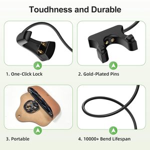 Câble de chargeur d'extension à pince portable 5FT/1.5M compatible avec Ray-Ban Meta Wayfarer/Skyler/Headliner étui de charge officiel - Product Image 2