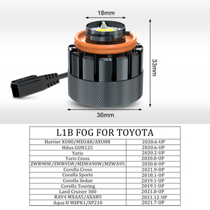 Xstorm <span class=keywords><strong>ไฟ</strong></span> LED สำหรับรถยนต์โตโยต้าหลอดไฟ L1B <span class=keywords><strong>ไฟ</strong></span>ตัดหมอกความสว่างสูง1:1ขนาด - Product Image 6