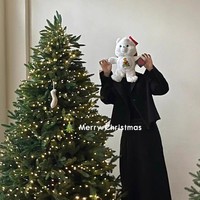 Büyük Plastik Hibrit Otomatik Ağaç Ev Tipi Yapay Noel Şifreli Sahne Dekorasyonu Instagram Tarzı Kendin Yap Süsleri 2026