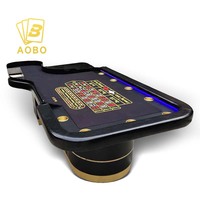 Table de roulette de casino en bois massif de luxe sur mesure, fournisseur professionnel de tables de roulette