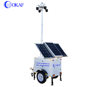 Remorque <span class=keywords><strong>de</strong></span> surveillance temporaire, caméra CCTV solaire, remorque mobile, <span class=keywords><strong>tour</strong></span> d'éclairage - Product Image 6
