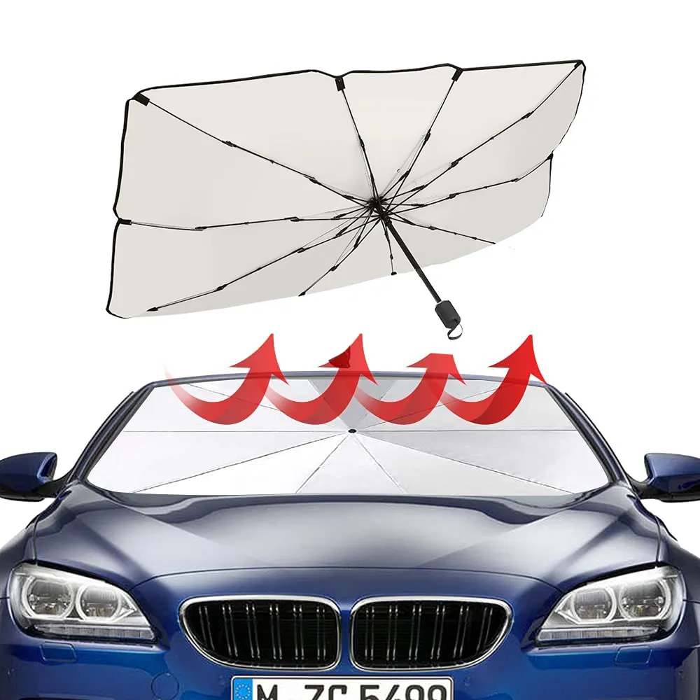 Geschikt Verscheidenheid Model 3 Opvouwbare Paraplu Auto Voorruit Paraplu Cover Zilver Coating Draagbare Emergency Umbrella