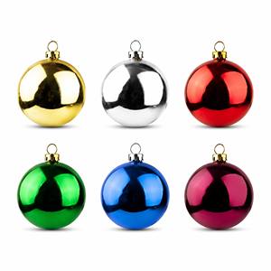 Adornos Navideños de Plástico Electrochapado con Logotipo Personalizado al por Mayor, Bolas de Navidad de 2 cm a 10 cm, 6 Colores para Decoración de Árboles de Navidad y Fiestas - Product Image 1