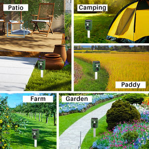 Repelente Ultrassônico para Animais de Estimação ao Ar Livre com Luz LED Piscante, à Prova d'Água, Solar, Controle de Pragas para Gatos, Roedores e Esquilos, Operado por Bateria - Product Image 6