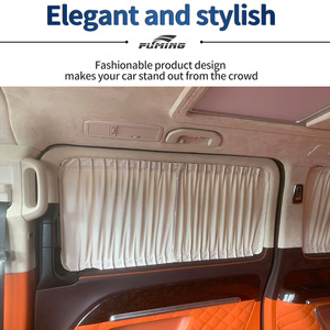 Tende Specializzate per Mercedes-Benz <span class=keywords><strong>Sprinter</strong></span> <span class=keywords><strong>907</strong></span> 906 - Tende Parasole Pieghevoli a Doppio Strato in Pelle e Velluto per Privacy - Product Image 2