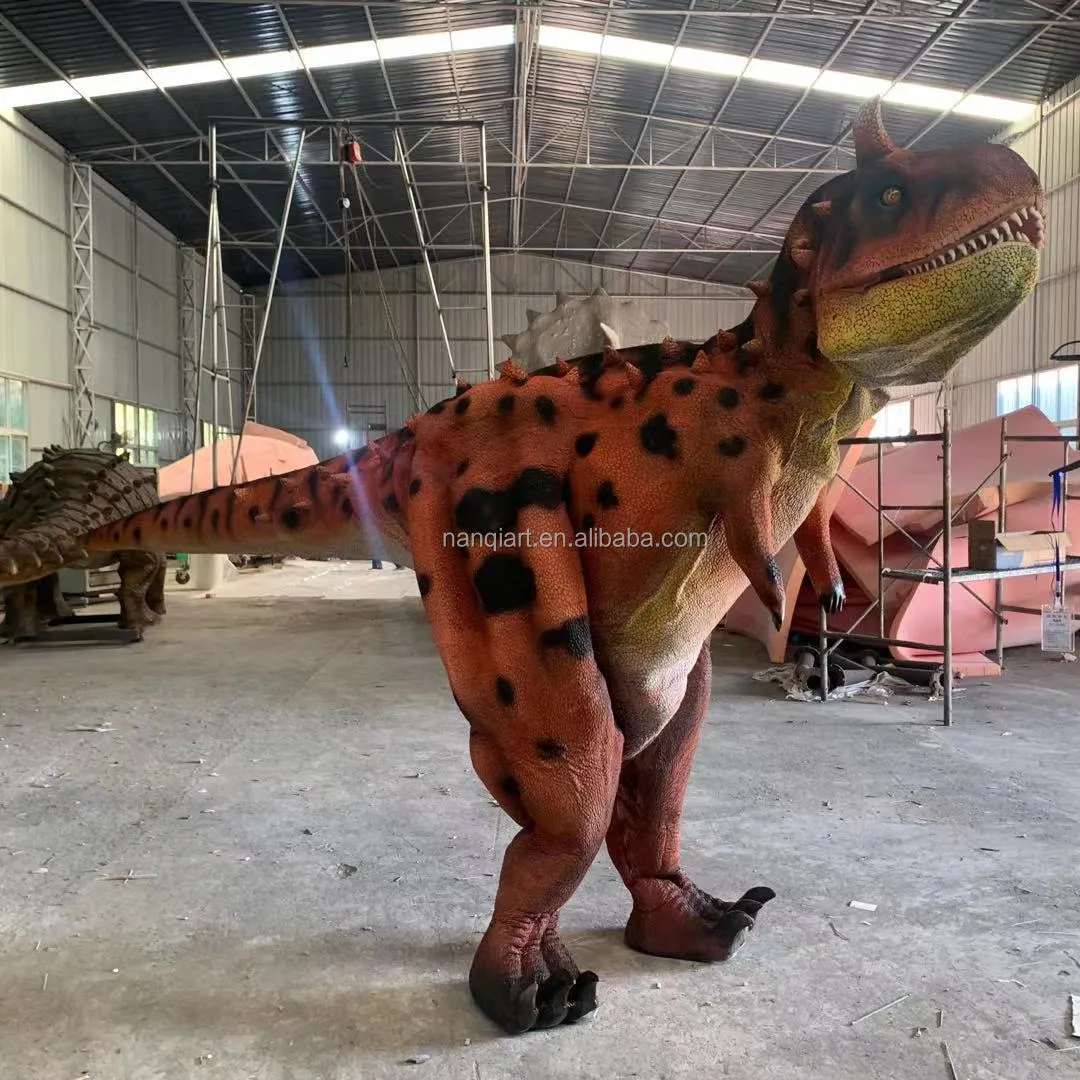 Gerçekçi cadılar bayramı dinozor kostüm açık Park performans gerçekçi gizli bacaklar Raptor Suit yürüyüş dinozor kostüm