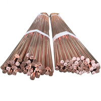 Barres de cuivre polies rond carré hexagone mise à la terre lingots dessus plats tiges de puissance prix par kg Surface brillante en Bronze pur