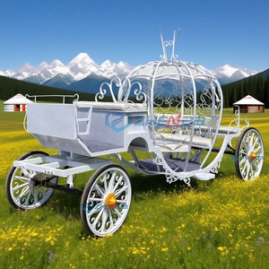 Out Beautiful Pumpkin Horse Carriage for Wedding and Outdoor Christmas Decoration Horse Carriage Pumpkin Horse Cart - Product Image 5