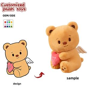 Oso de <span class=keywords><strong>Peluche</strong></span> Personalizado con Diseño de Ángel - Muñeco de <span class=keywords><strong>Peluche</strong></span> Personalizable OEM/ODM, Lindo <span class=keywords><strong>Peluche</strong></span> de San Valentín para Regalos y Marca - Product Image 1