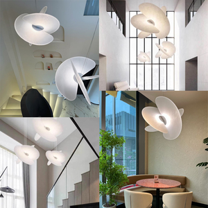 Lámpara Colgante de Techo para Restaurante, Diseño Nórdico de Tela de Seda, Lámpara Creativa para Cafetería, Bistro, Comedor, Espacio Comercial - Product Image 4