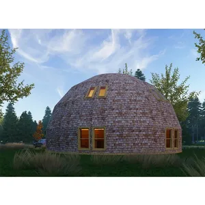 Maison en forme de dôme, maison en bois, maison moderne