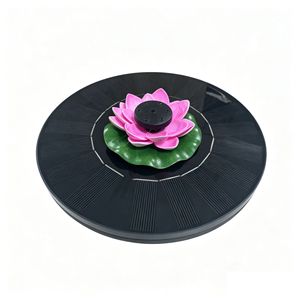 Solar Fountain Garden Floating Pond Aeration Pump With Lotus Design Solar Powered Water Feature For Outdoor Patio Decor - Product Image 2