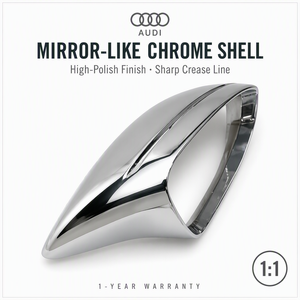 Coques de rétroviseurs <span class=keywords><strong>Hoshi</strong></span> pour Audi A8, coques de rétroviseurs plaquées haute luminosité, réfléchissantes - Product Image 2