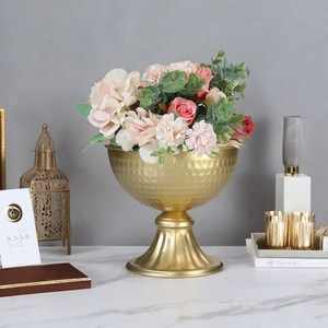 European Ironwork Golden Vase, Tall <strong>Flower</strong> Pot, Table Decoration for Restaurants and Weddings, Artificial <strong>Flower</strong> <strong>Display</strong> Piece - Product Image 6