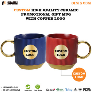 Ly sứ gân in <span class=keywords><strong>logo</strong></span> tùy chỉnh bán buôn, nhà cung cấp ly cà phê cá nhân hóa có thương hiệu, quà tặng doanh nghiệp - Product Image 3