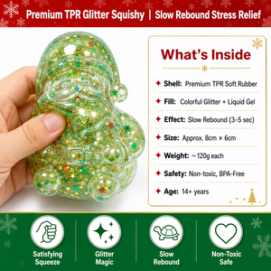 Southpeak Toy Mochi Hand Therapy Squishy Factory Anxiety Relief Tool for ADHD and Autism Sensory Christmas Santa Stress Toy - Product Image 2