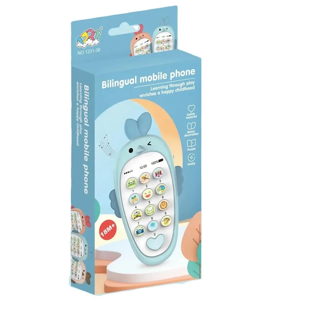 Preschool play Educational electronic Musical puzzle Toy Baby Remote Control Toys Mobile Phone safety material for kids