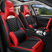Fundas de cuero para asientos de coche, con tela de malla transpirable, cobertura completa, Universal, conjunto completo para coches, camiones y SUVs