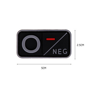 ป้ายติดแขนรูปสี่เหลี่ยมผืนผ้า PVC ปักลายใหม่ สำหรับติดกระเป๋าและหมวก  แบบติดด้วยแถบตีนตุ๊กแก  แสดงผลิตภัณฑ์  ประเภทเลือด A-, <span class=keywords><strong>B</strong></span>-, AB-, <span class=keywords><strong>O</strong></span>- - Product Image 6