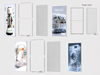 Boîte à lumière SEG sans outil 1000x2000mm 4000 Lumens LED rétroéclairée en tissu tendu avec cadre en aluminium, résistante aux intempéries, assemblage rapide RGB/Full