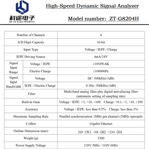 Dynamic Signal Analyzer <strong>Data</strong> Acquisition DAQ <strong>Processing</strong> Sensor <strong>Data</strong> Analyzing Dynamic Response Compatible with Multiple Sensors - Product Image 2