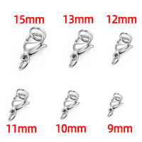 CX Custom Wholesale 9-15mm Heart Shape Lobster Stainless Steel 18K Gold Plated Claw Clasp Necklace Bracelet Jewelry Making
