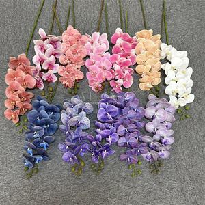 Orquídea <span class=keywords><strong>Phalaenopsis</strong></span> <span class=keywords><strong>de</strong></span> 9 cabezas, flores artificiales para decoración <span class=keywords><strong>de</strong></span> bodas - Product Image 1