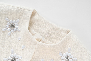 冬用ブレザーとコートA8133ファッショナブルなスタイル女性用ジャケット白黒ビーズレディース - Product Image 6