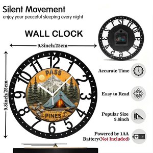 <span class=keywords><strong>Orologio</strong></span> da <span class=keywords><strong>Parete</strong></span> Circolare in Ferro da 25cm con Immagine Nascosta Visibile da un Angolo - Product Image 2