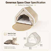 Lit pour chat moderne 4 saisons avec tapis griffoir en plastique pour chats d'intérieur
