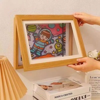 Marco de Fotos Magnético Abatible para Niños con Páginas Intercambiables Tamaño A3/A4 Diseño Simple para Exhibir Arte Infantil