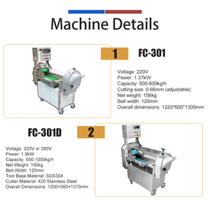 FC-301 Multifunctional Vegetable Cutting <b>Machine</b> Commercial Dual Heads Vegetable <b>Chopping</b> Dicing Shredding Slicing <b>Machine</b> - Product Image 6