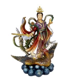 Tout en cuivre Jiu Tian Xuan <span class=keywords><strong>Nu</strong></span> Statue de Bouddha Ancienne Couleur Madone Bouddha Maison Offrandes Ornements Statue en cuivre Ornements - Product Image 1