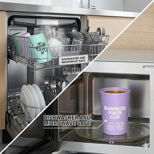 Mug de voyage en fibre de bambou écologique de 12 oz, compatible micro-ondes, réutilisable, sans BPA, idéal pour les cadeaux d'affaires et l'utilisation en extérieur - Product Image 4
