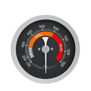 Grande Face Dial Aço Inoxidável Termômetro Impermeável BBQ Grill Kamado Charcoal Temperatura Gauge para Uso Doméstico de Cozinha - Product Image 1