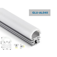 Profilé aluminium Led haute puissance 30-30 degrés, avec dissipateur de chaleur