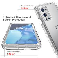 Coque de téléphone OnePlus 9 9 Pro en TPU+PC transparente haute clarté, résistante à la saleté, épaisseur 1,5 mm, antichute et antichoc pour une protection intégrale