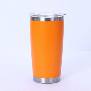Mug isotherme blanc 20 oz en acier inoxydable à double paroi sous vide, revêtement poudré mat, anti-fuite, sans BPA ASM25 - Product Image 6