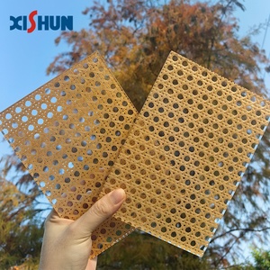 Hoja acrílica de Color Bambú de ratán, tablero de resina de alambre de malla tejida, pantalla de Hotel de vidrio orgánico, muebles, <span class=keywords><strong>puerta</strong></span> de armario - Product Image 5