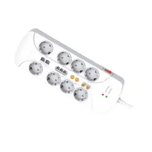 OSWELL 8 Outlets German Surge Power Strip With Reminder Light Surge Kawaii sockets