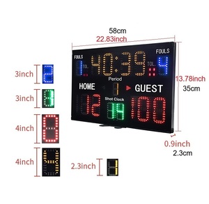 益智多功能电子LED篮球记分牌遥控数字记分牌带倒计时器记分牌 - Product Image 2