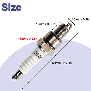 Bujía de 3 Electrodos para Motocicleta, Scooter, Bujía A7TC para GY6 50CC 110CC <span class=keywords><strong>125CC</strong></span> 150CC <span class=keywords><strong>ATV</strong></span> Dirt Bike - Product Image 2