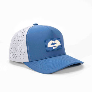 Gorra de Golf de Alto Rendimiento de 5 Paneles con Cierre a Presión de Alta Calidad, Impermeable, Perforada con Agujeros Cortados a Láser y Parche de Goma con Logotipo Personalizado - Product Image 2