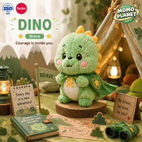 Fabrication de peluches personnalisées OEM ODM, peluches anti-stress, dinosaures colorés, haute qualité, prix bas, cadeau d'anniversaire pour enfants, faible MOQ
