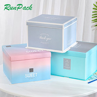 Boîte à bonbons rectangulaire personnalisée pour les fêtes, qualité alimentaire, finition mate, couvercle transparent, anti-humidité, anti-graisse, gaufrage, pour sushis
