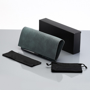 Nouvel ensemble de lunettes de soleil avec étui souple, boîte à lunettes, pochette de rangement en cuir avec logo, kit de lunettes tendance - Product Image 3